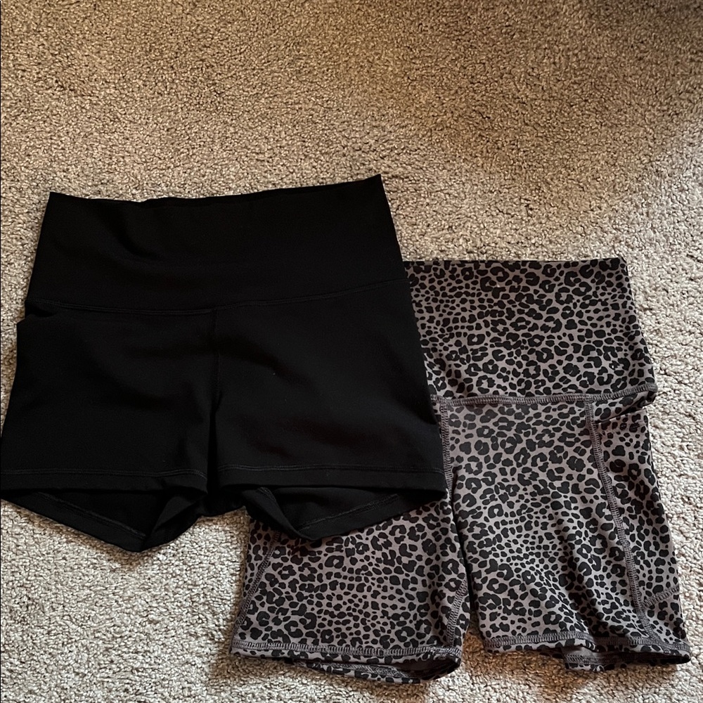 🌸🎉 5 for $20!! 🎉🌸 Old Navy Black and Leopard Print Women's Bike Shorts Bundle